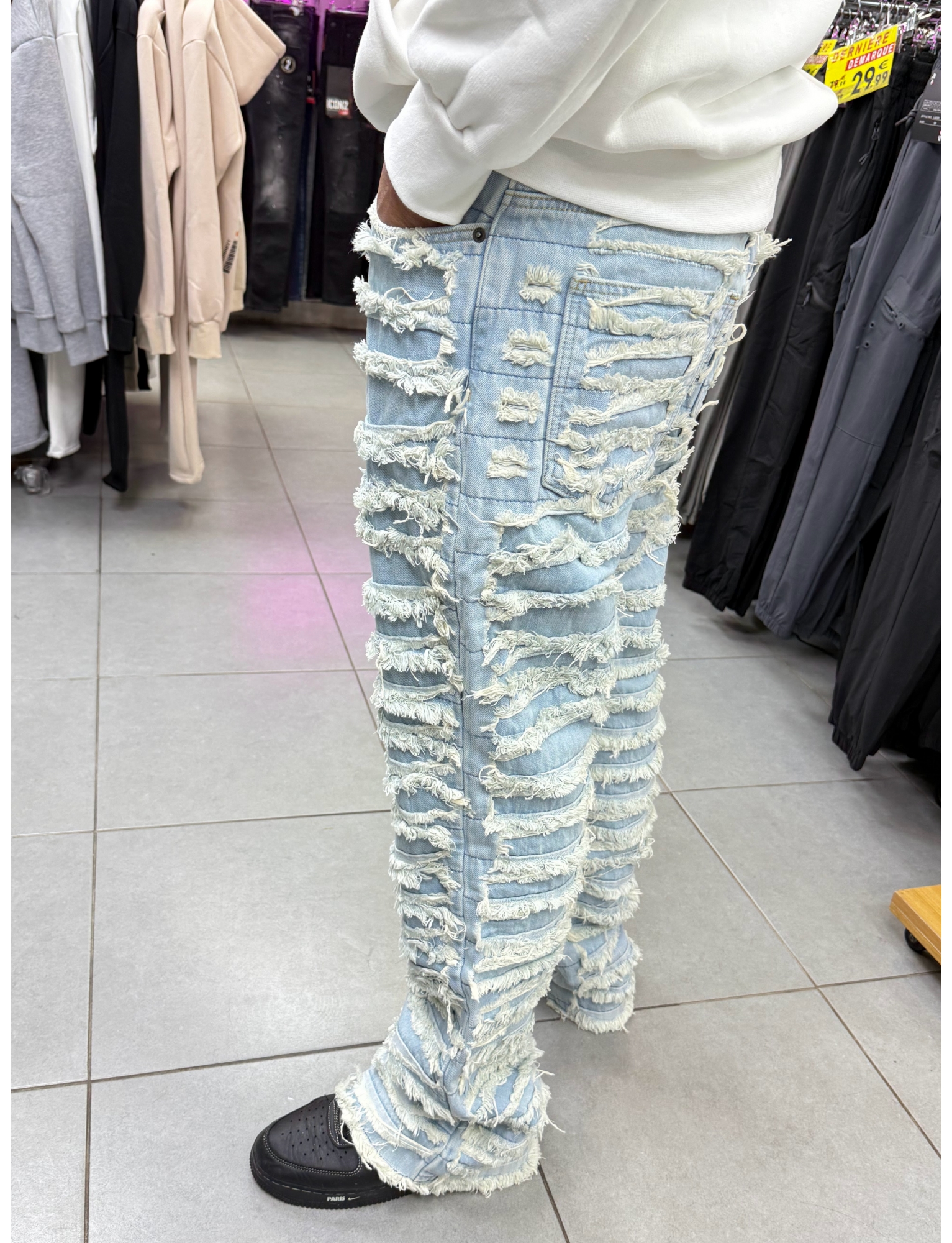 jeans baggy ikao bleu délavé