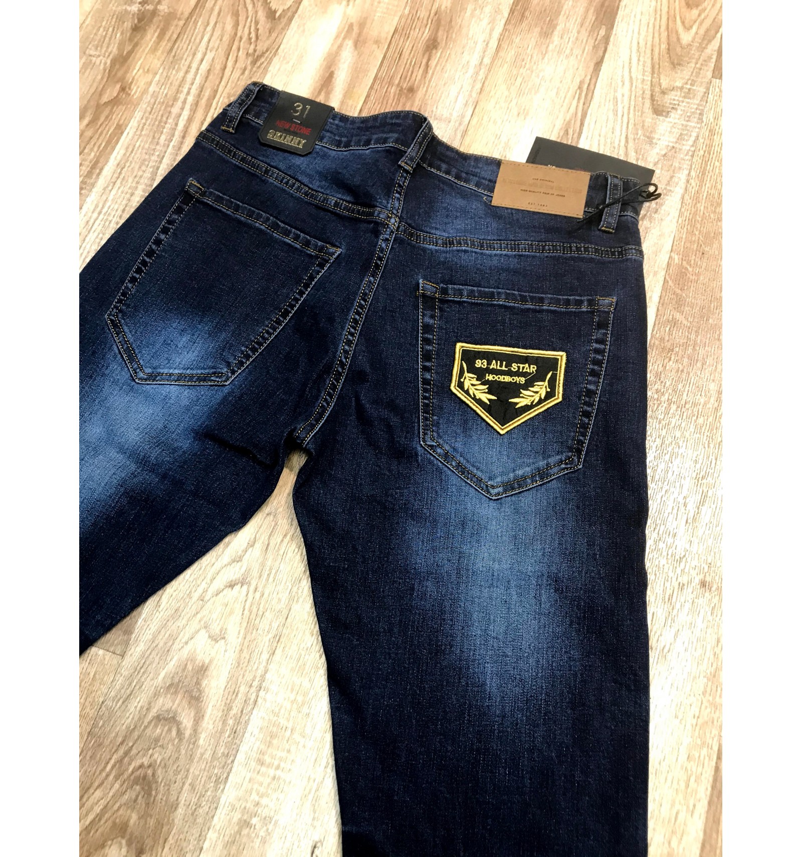 Jean ZOOM FLIGHT bleu patch