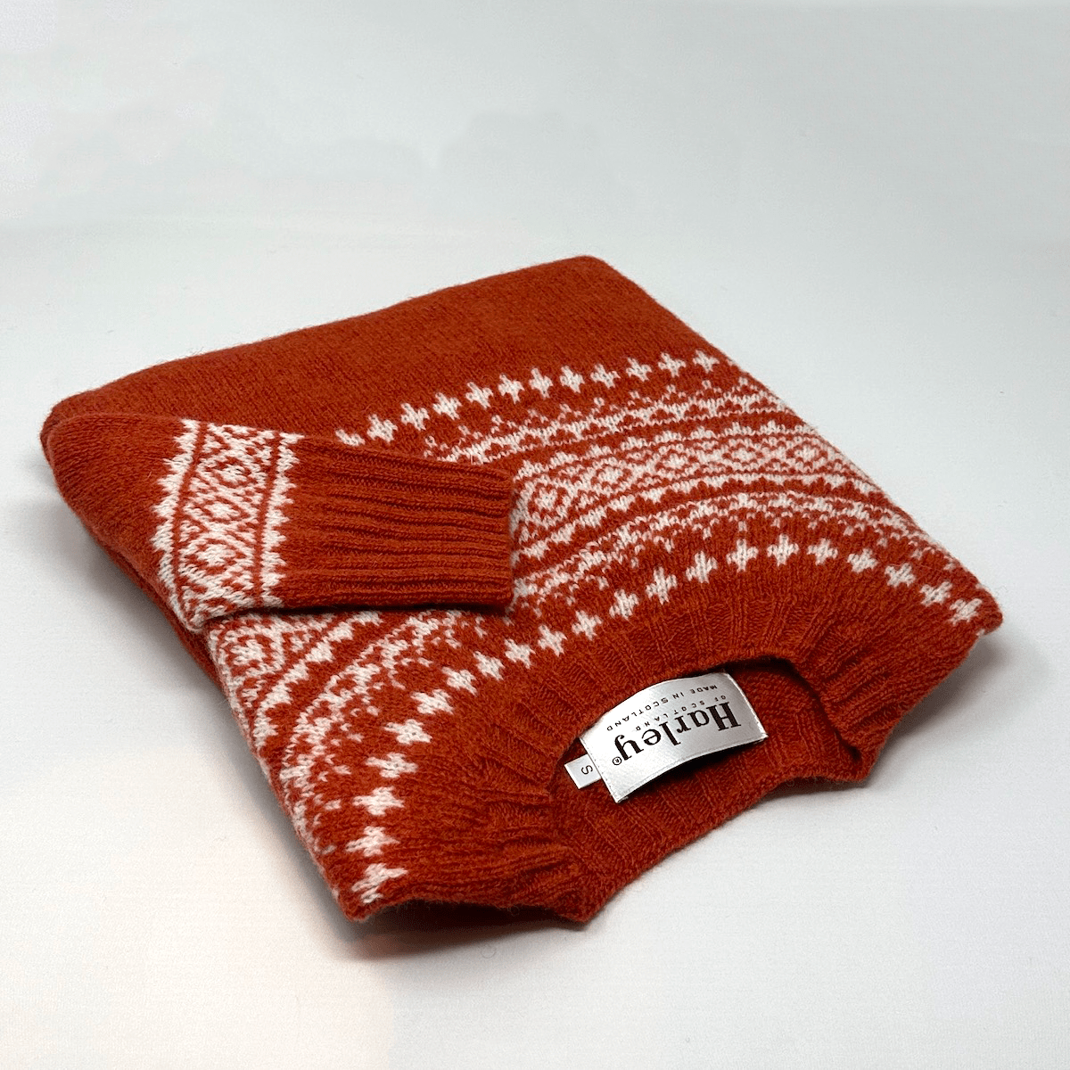Harley of Scotland pull Fair Isle femme Flame