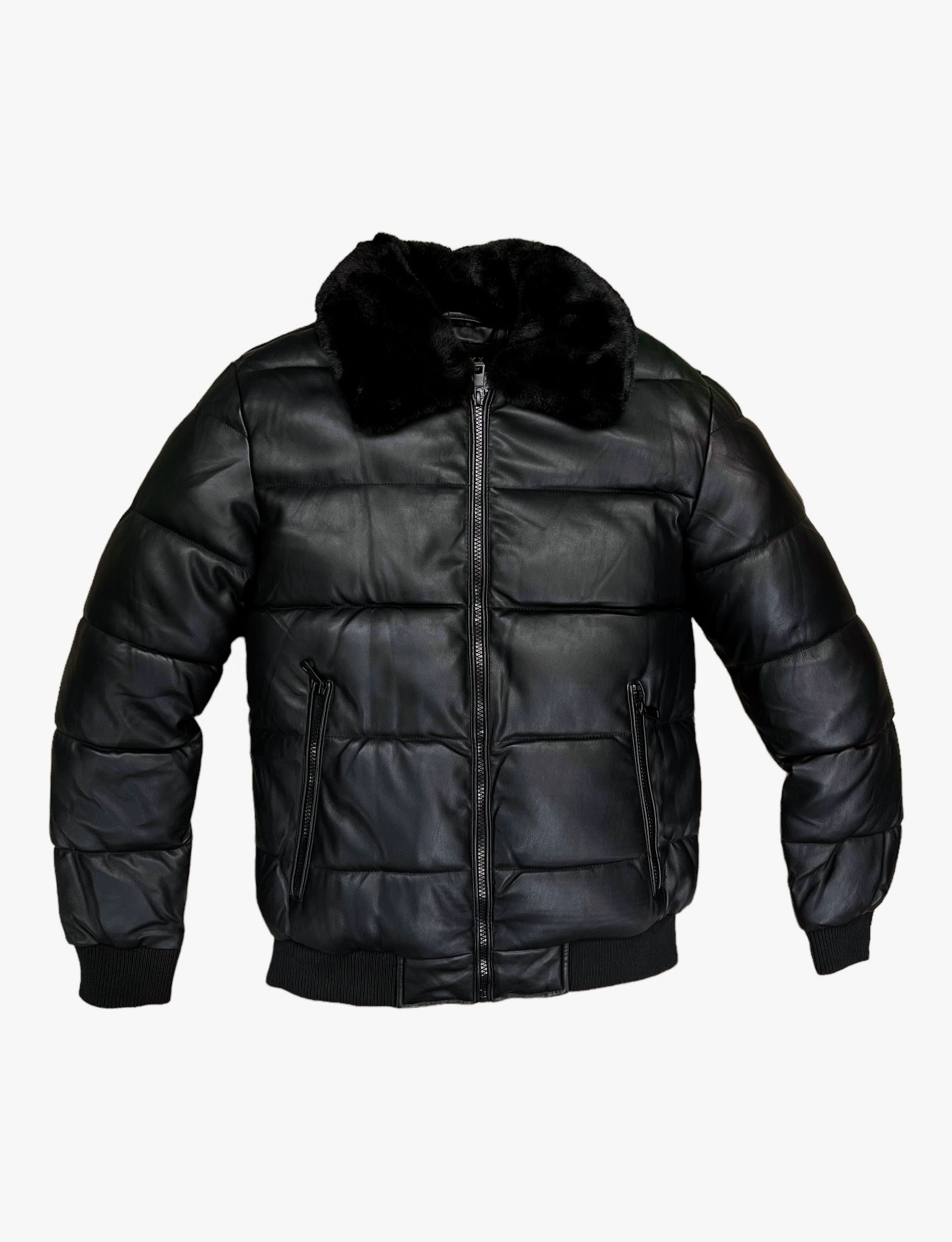 Blouson doudoune similicuir KAYMAXX