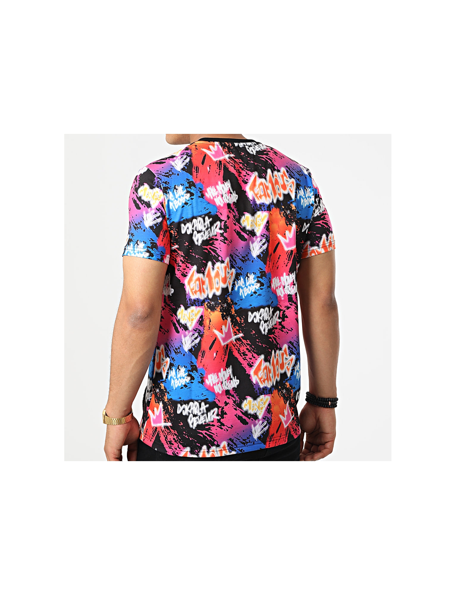 Tee shirt skr Plata o plomo Néon multicolore