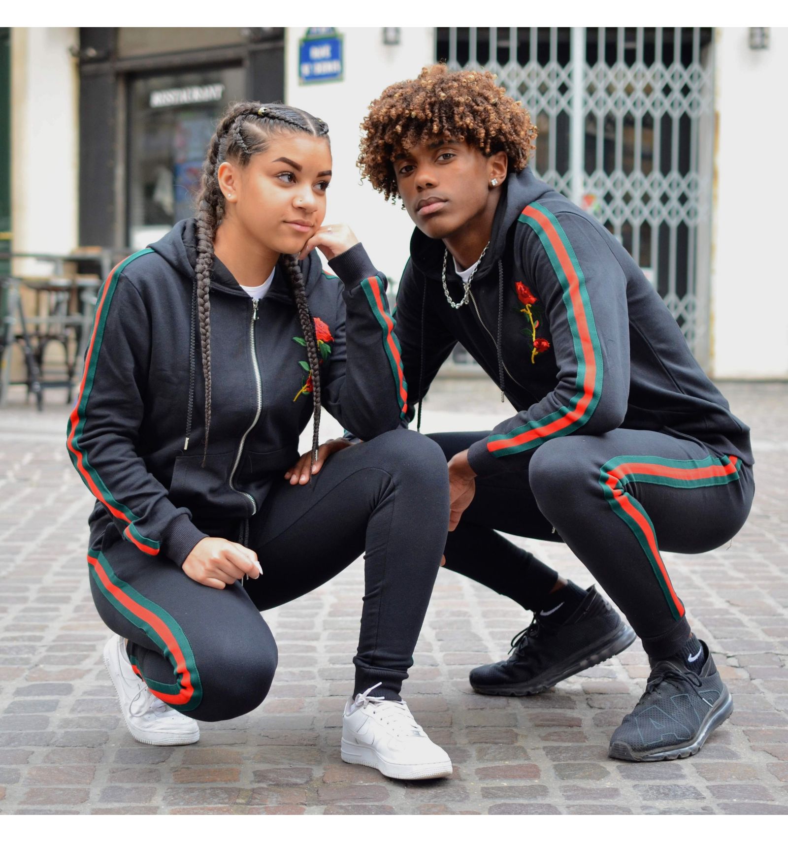 Ensemble Zoom Flight noir fleur