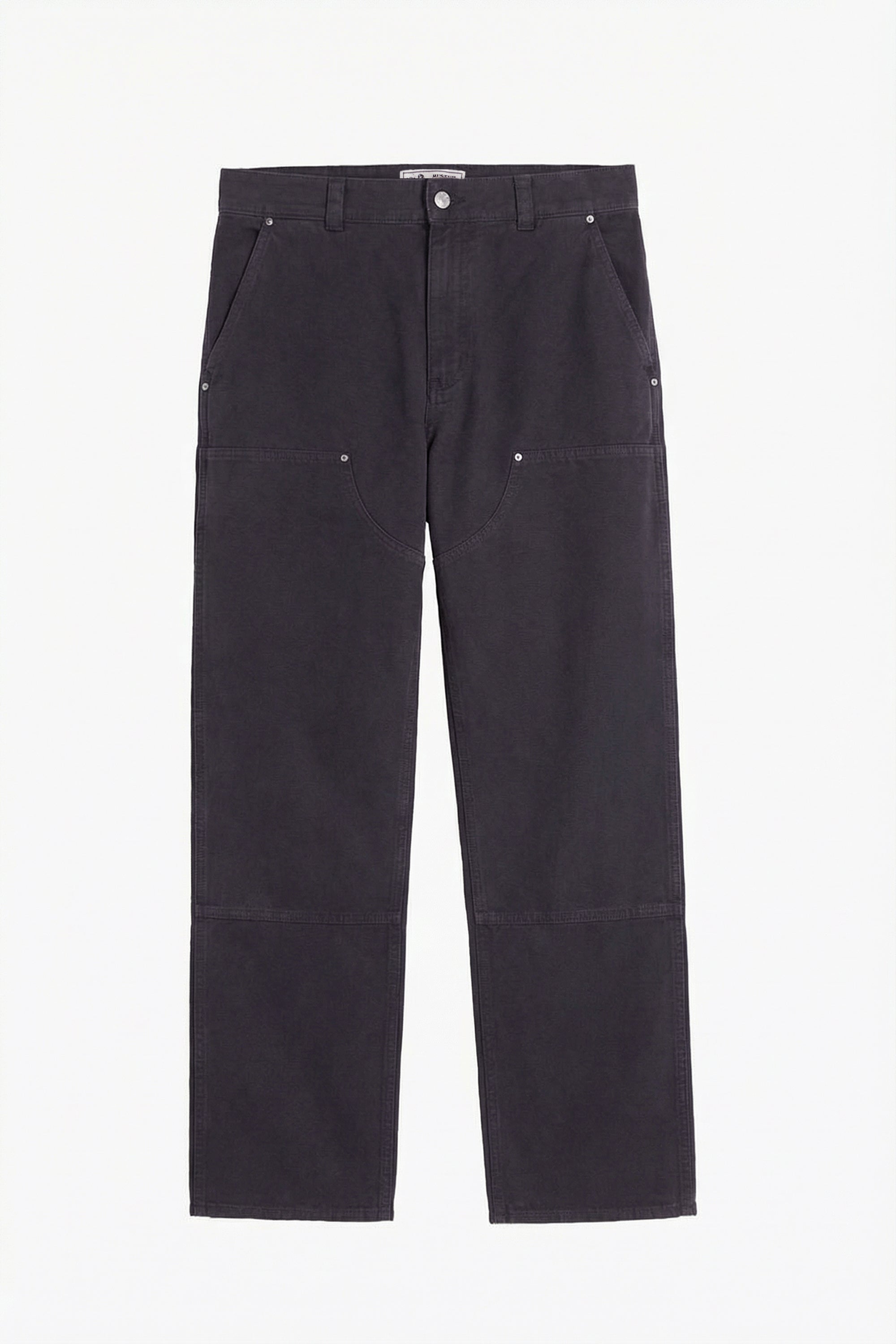 Pantalon Soft Double Knee - Twill de coton 'Peached' Anthracite