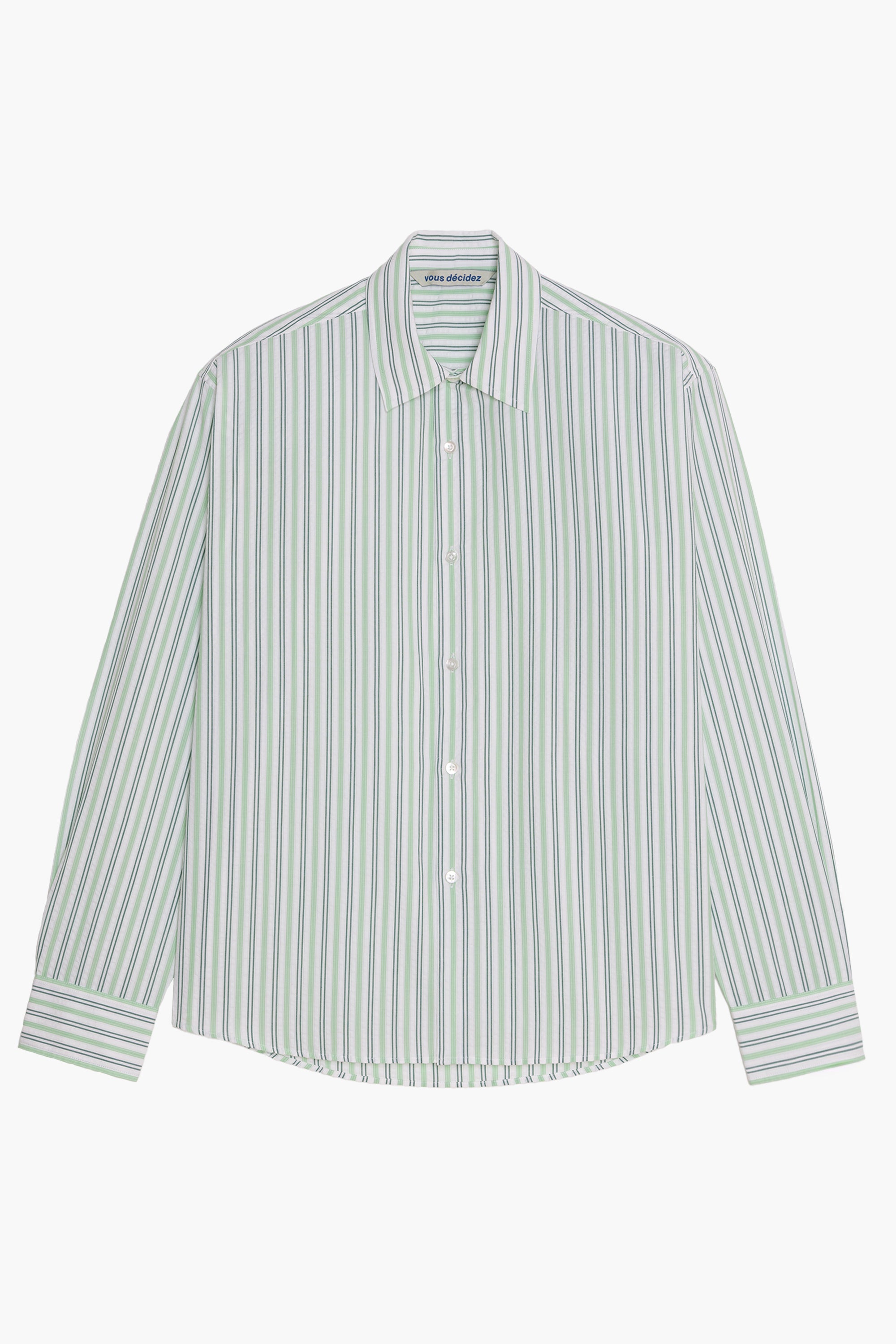Find shirt - Rayée Vert/Blanc