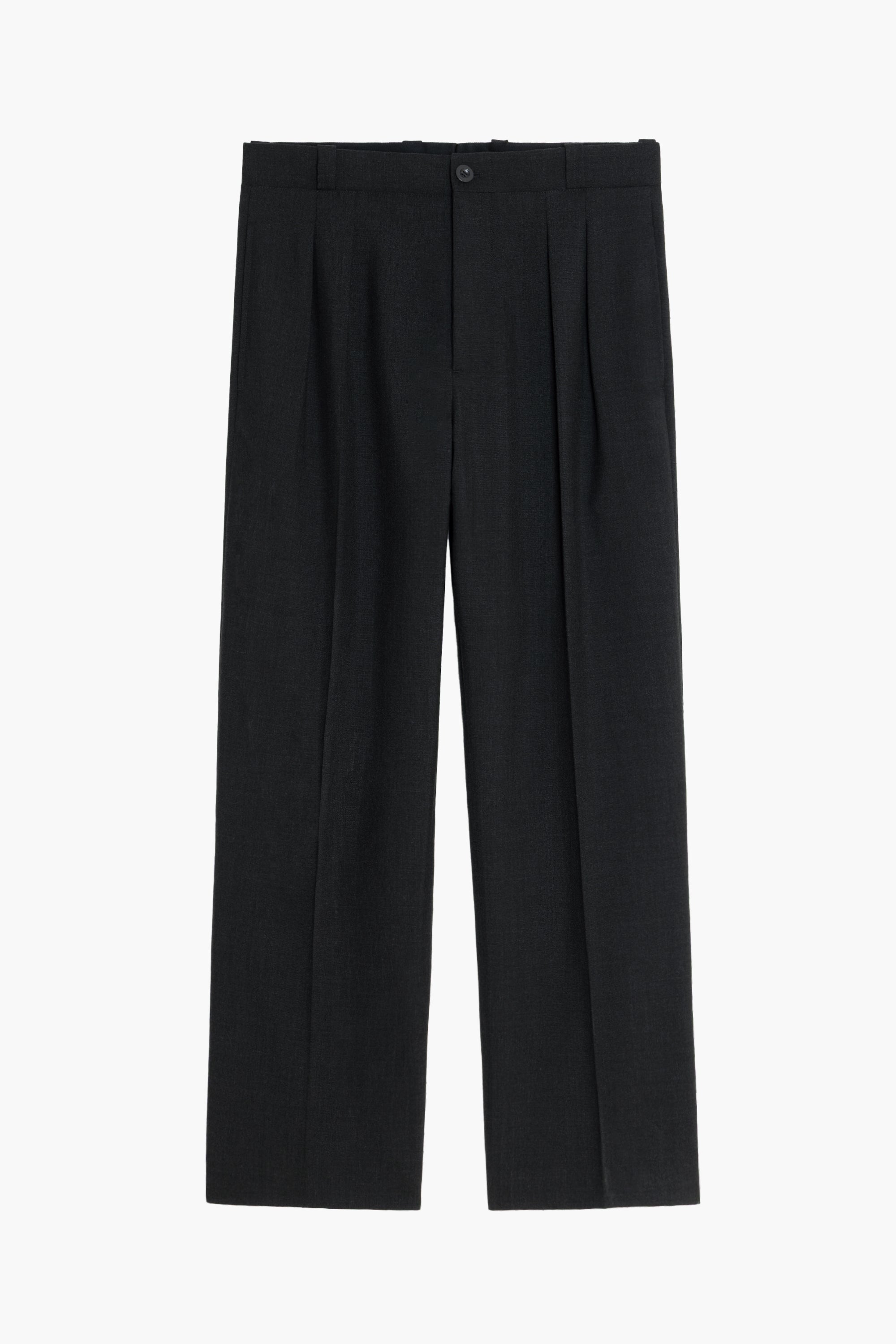 Pantalon French Military - Laine tropicale Gris Anthracite
