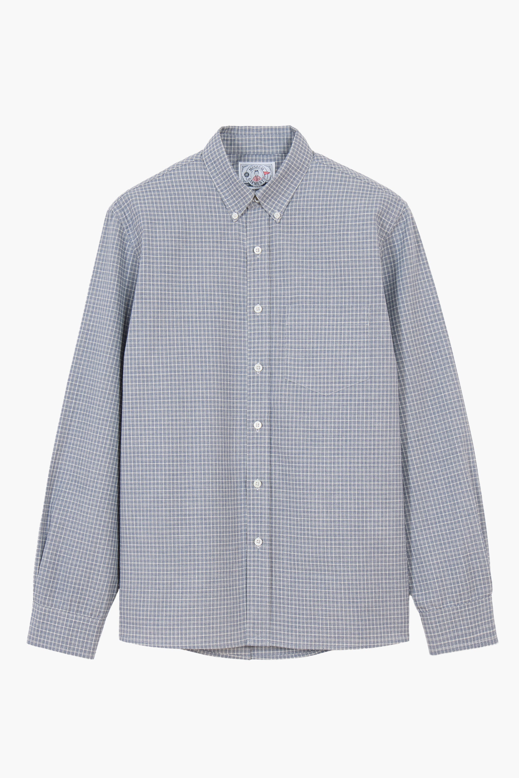 Dad's shirt - Toile de coton à carreaux Bleu/Blanc