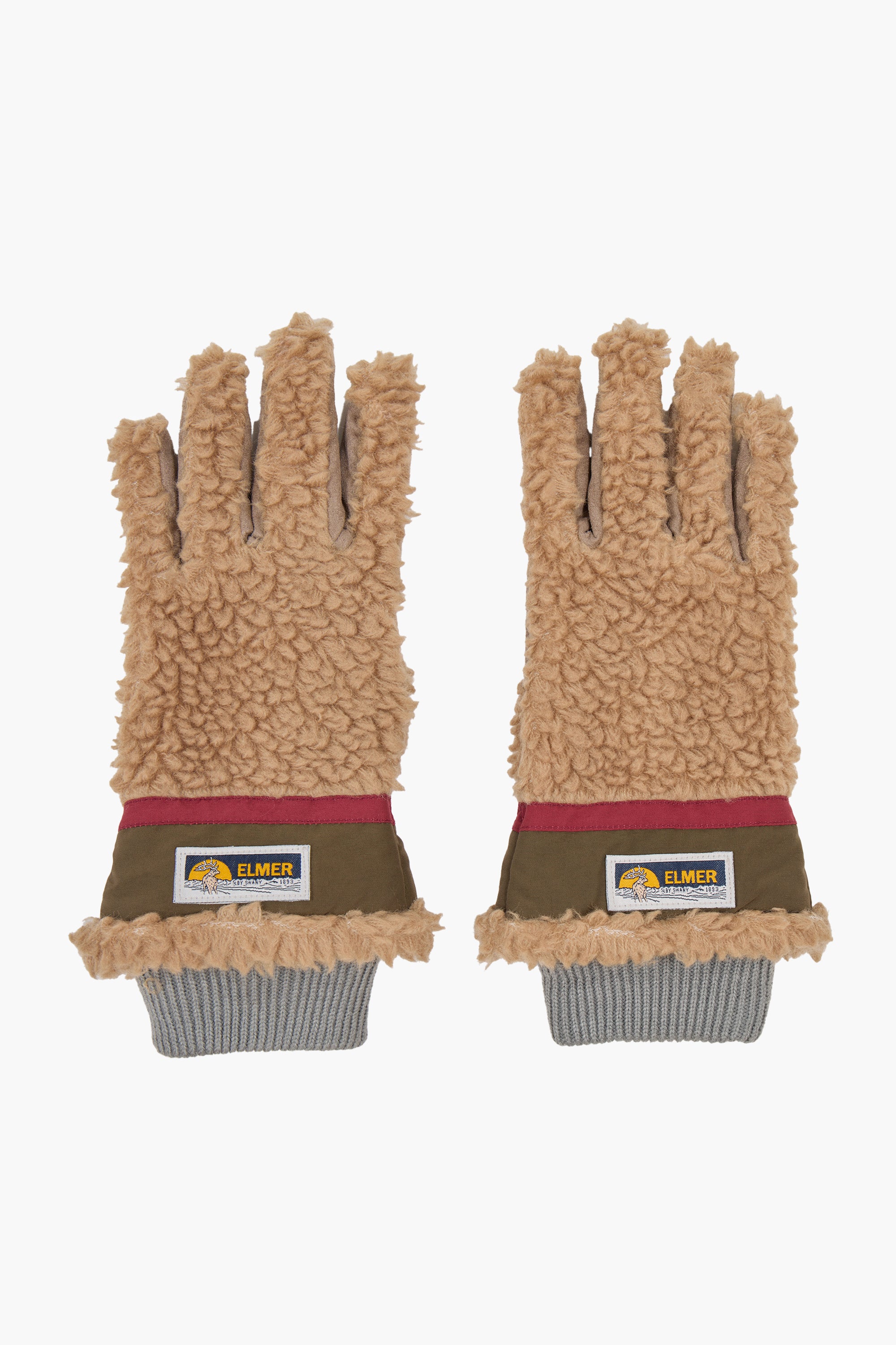 Gants en laine bouclée - Camel