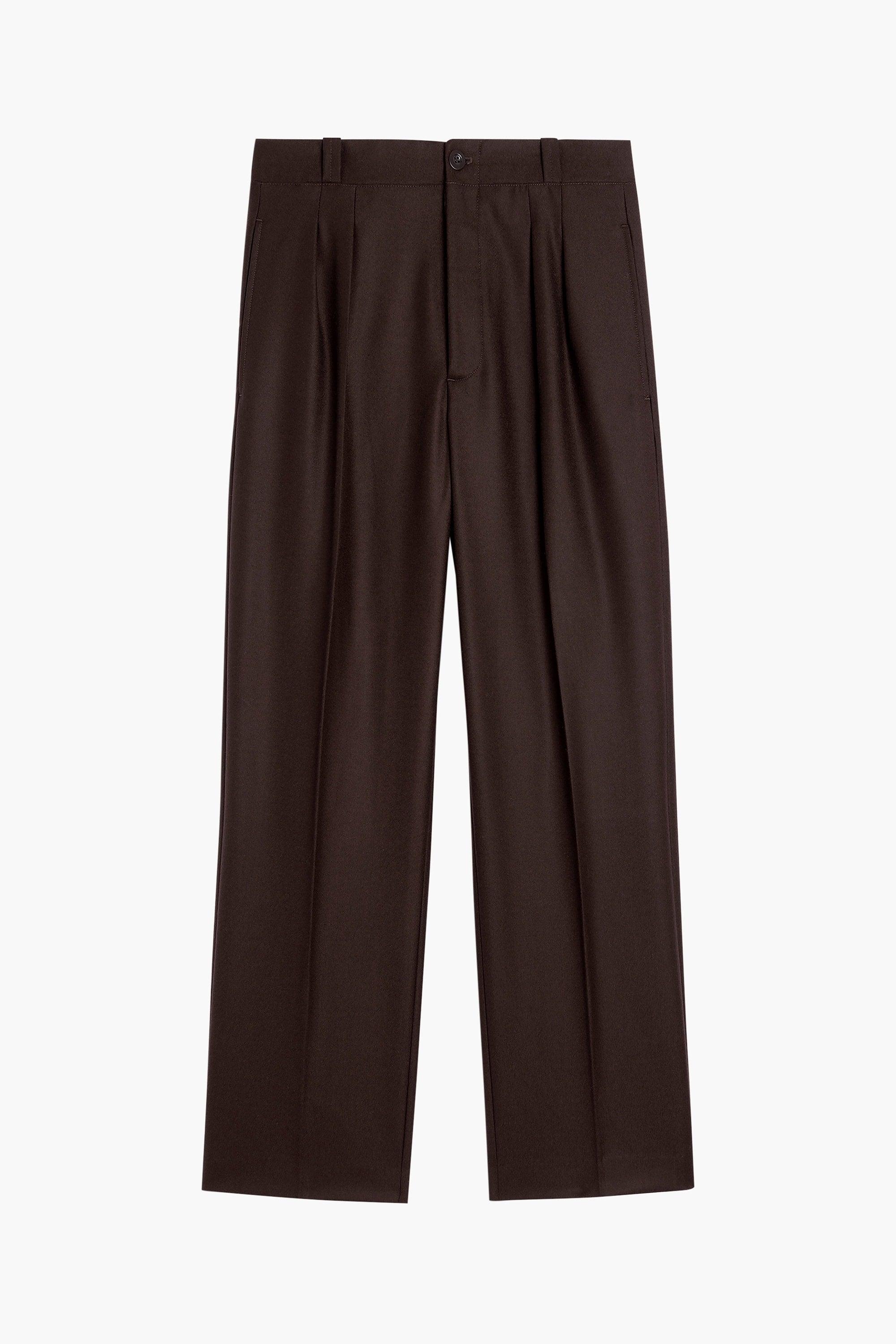 Pantalon French Military - Flanelle de Laine Marron