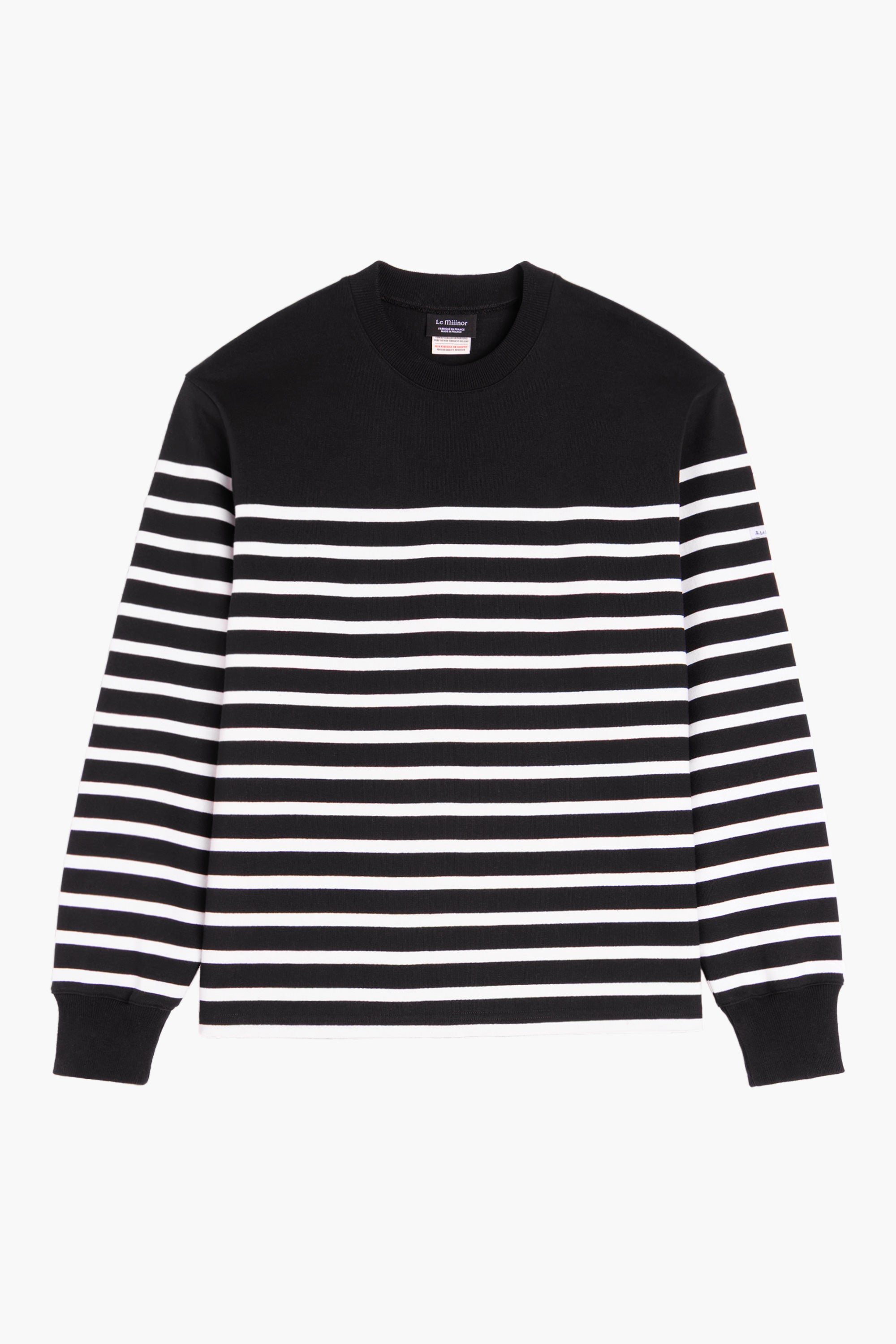 Sweatshirt Marinière Heavyweight - Noir