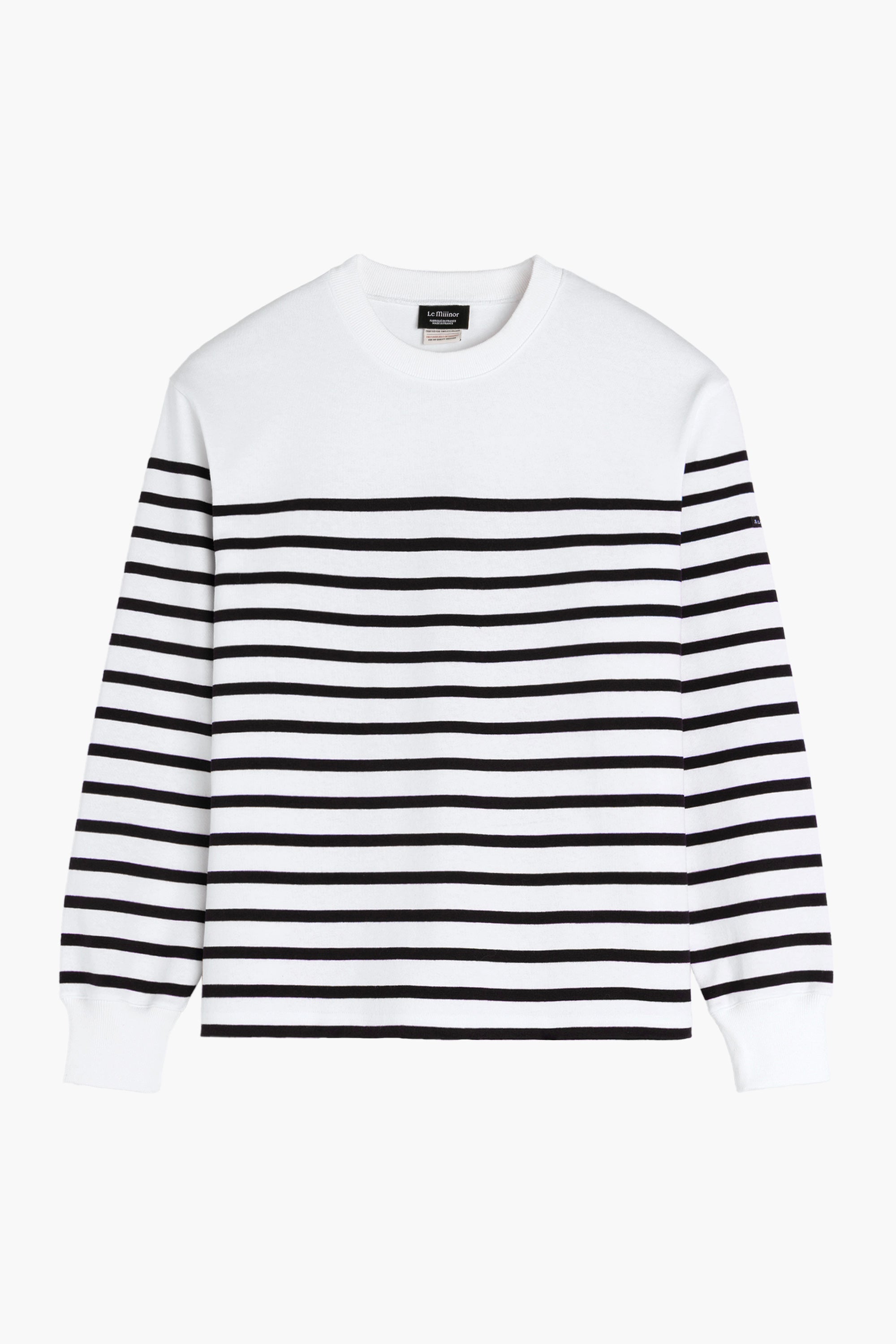 Sweatshirt Marinière Heavyweight - Blanc
