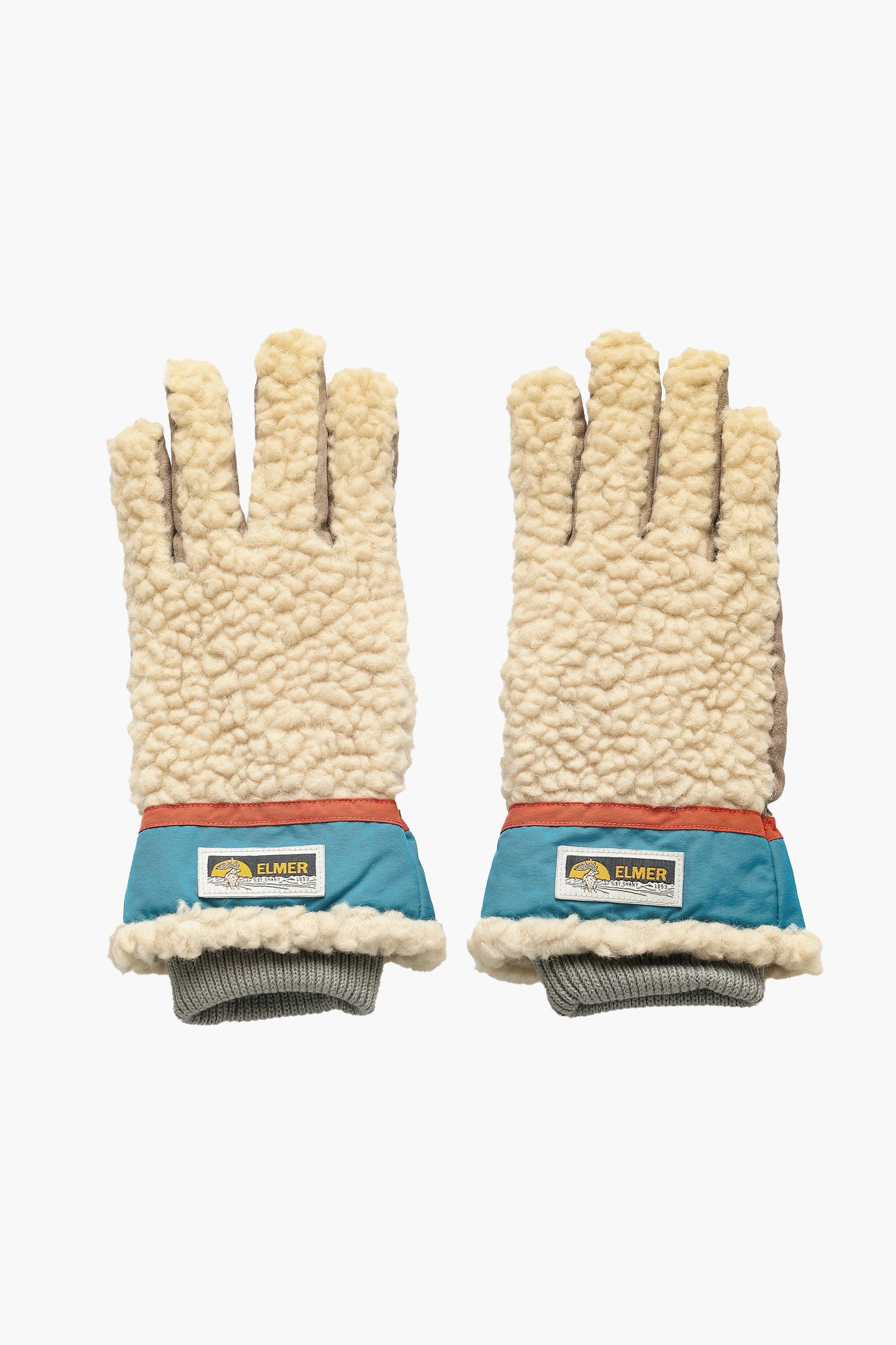 Gants en laine bouclée - Beige
