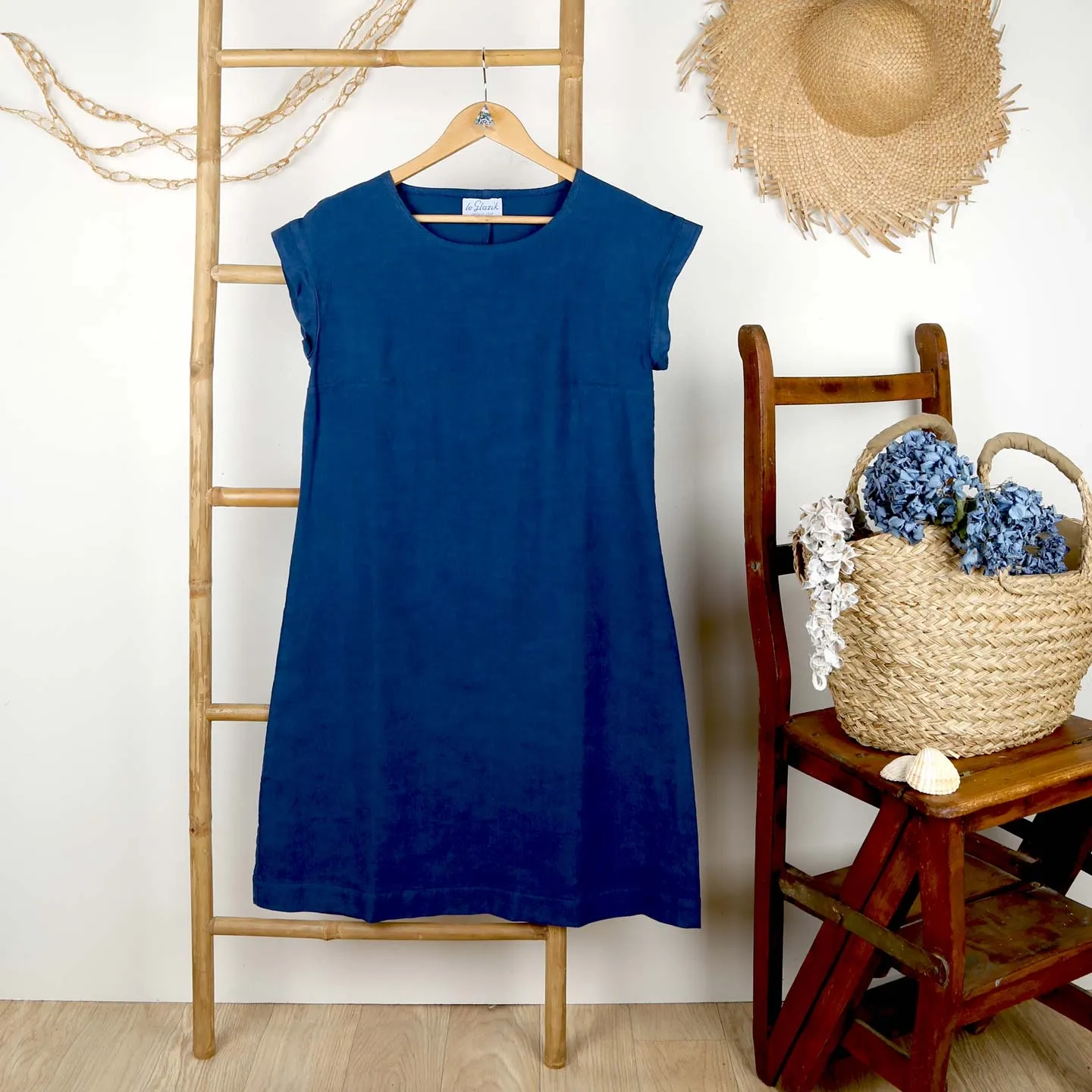 Marjolaine, Robe lin et coton naturel