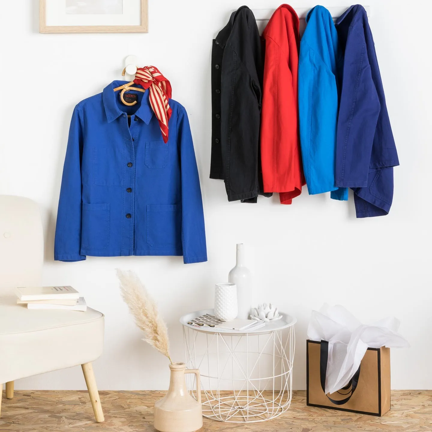 Veste de travail en croisé coton bio 1G/4F