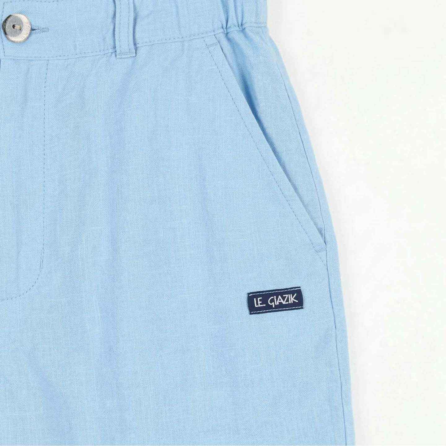 Blain, bermuda en coton & lin
