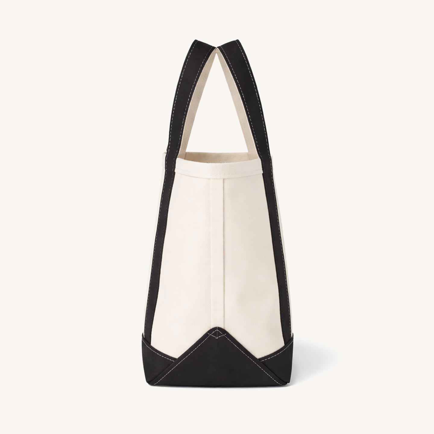 Ecru / Charcoal Canvas Tote Bag medium
