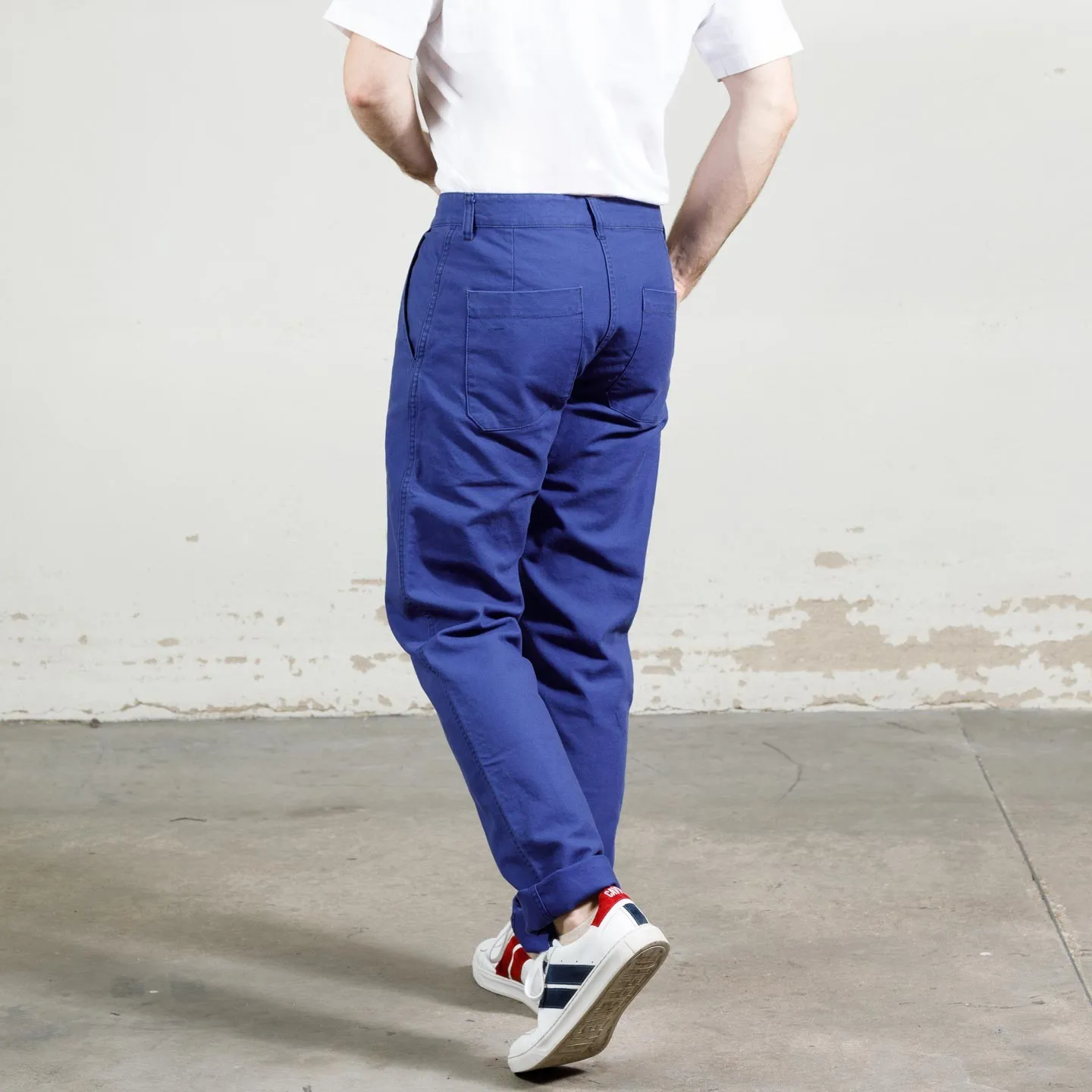 Pantalon à pinces en croisé coton bio 1G/264