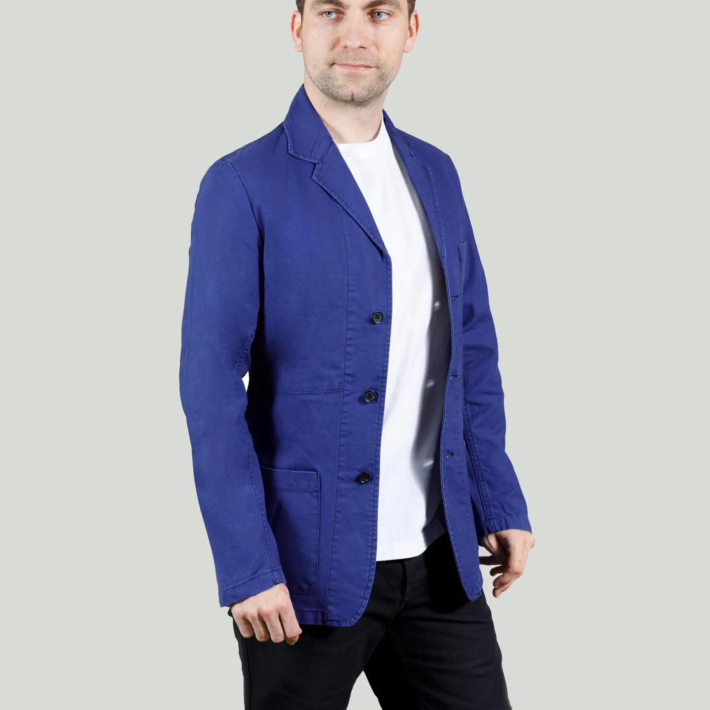 Veston workwear en croisé en coton bio 1G/24
