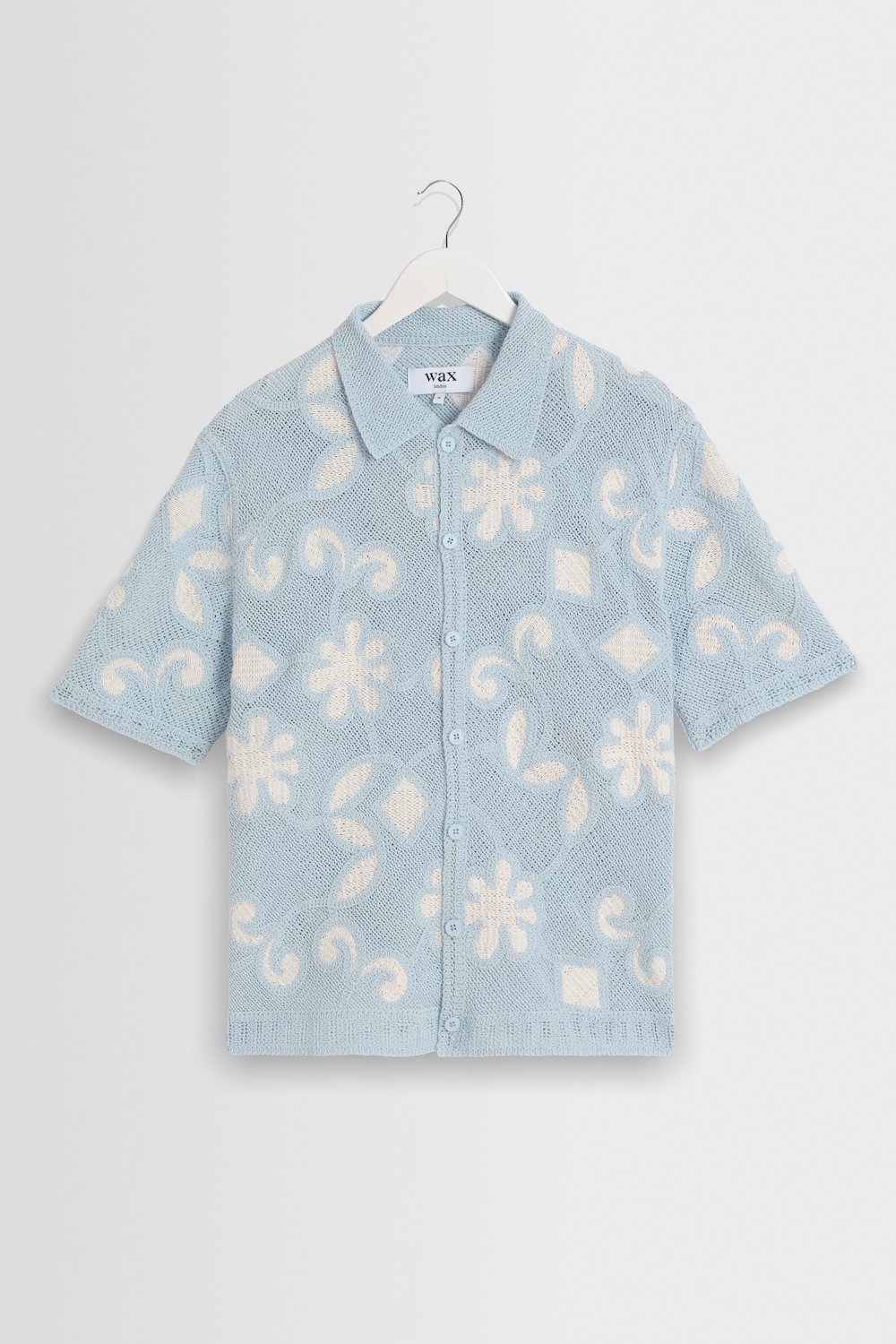 Wax London chemise Porto en crochet bleu pâle