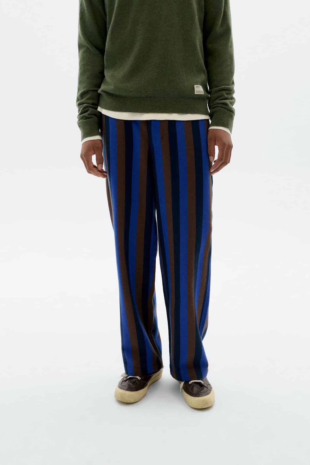 Thinking Mu pantalon à rayures Marc