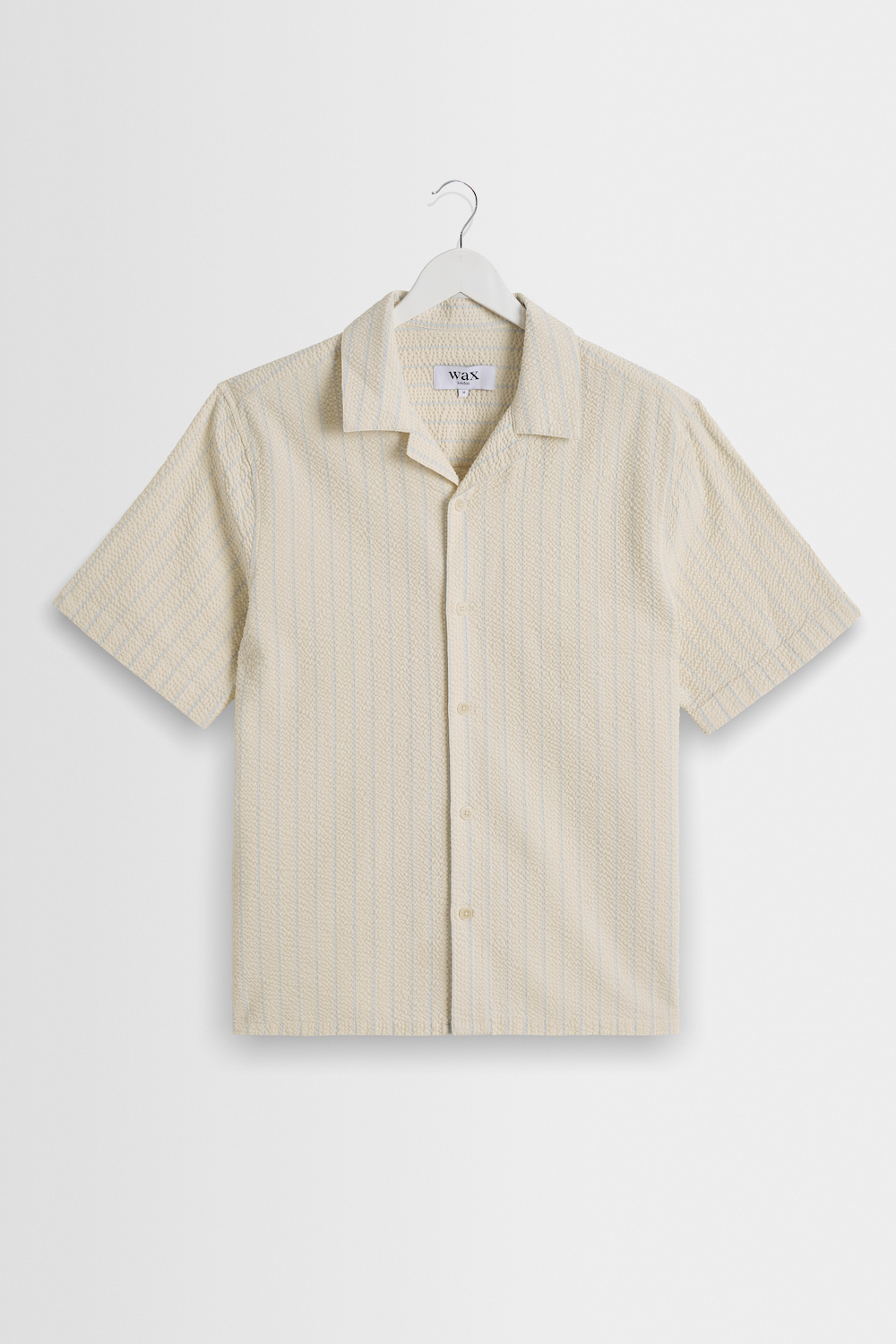 Wax London chemise en seersucker écru