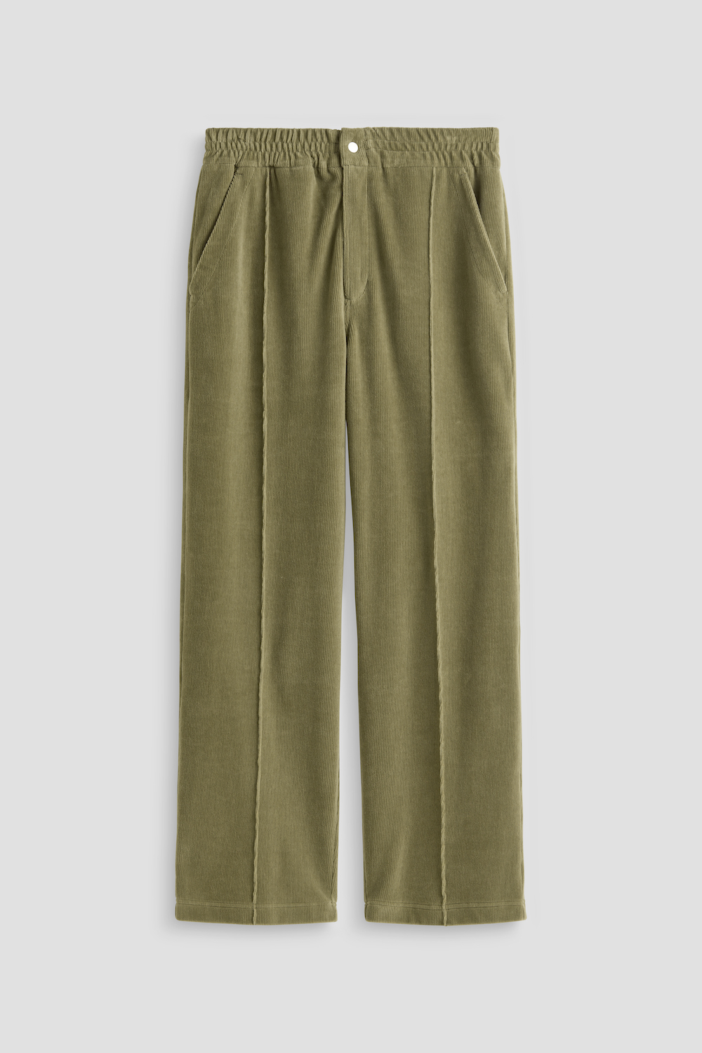 OAS pantalon Ander en velours vert Aloe