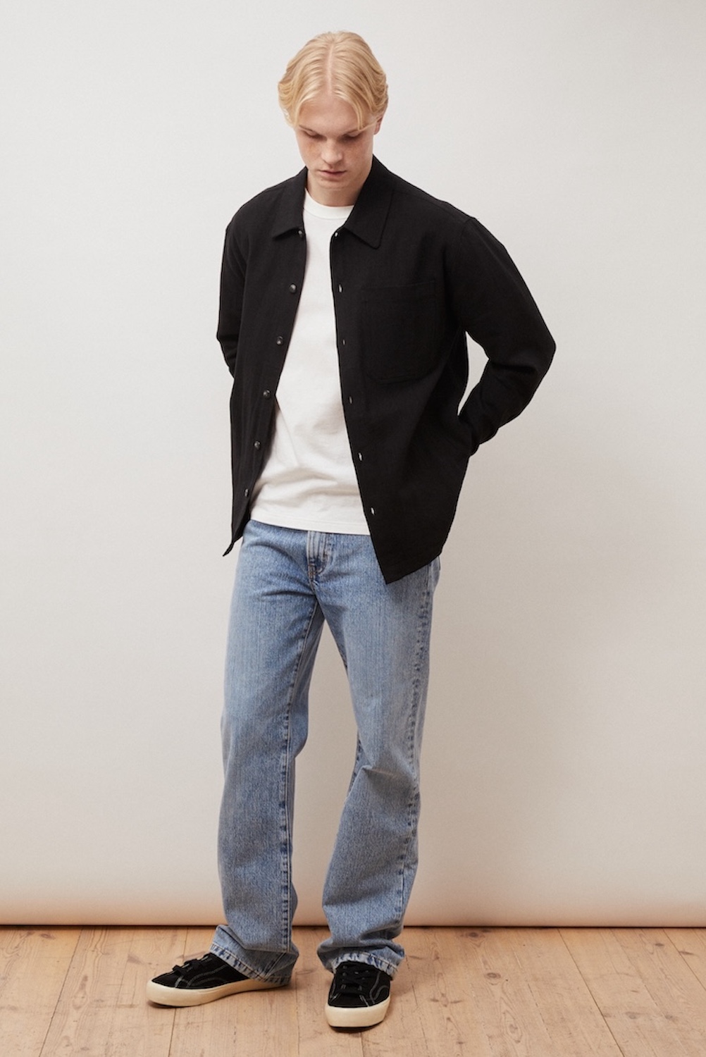 Brixtol Textiles sur-chemise Frank en lin noir