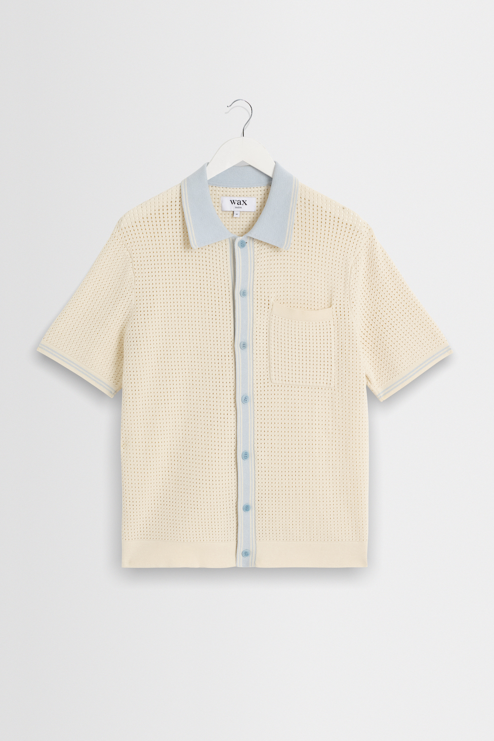 Wax London polo Pointelle écru