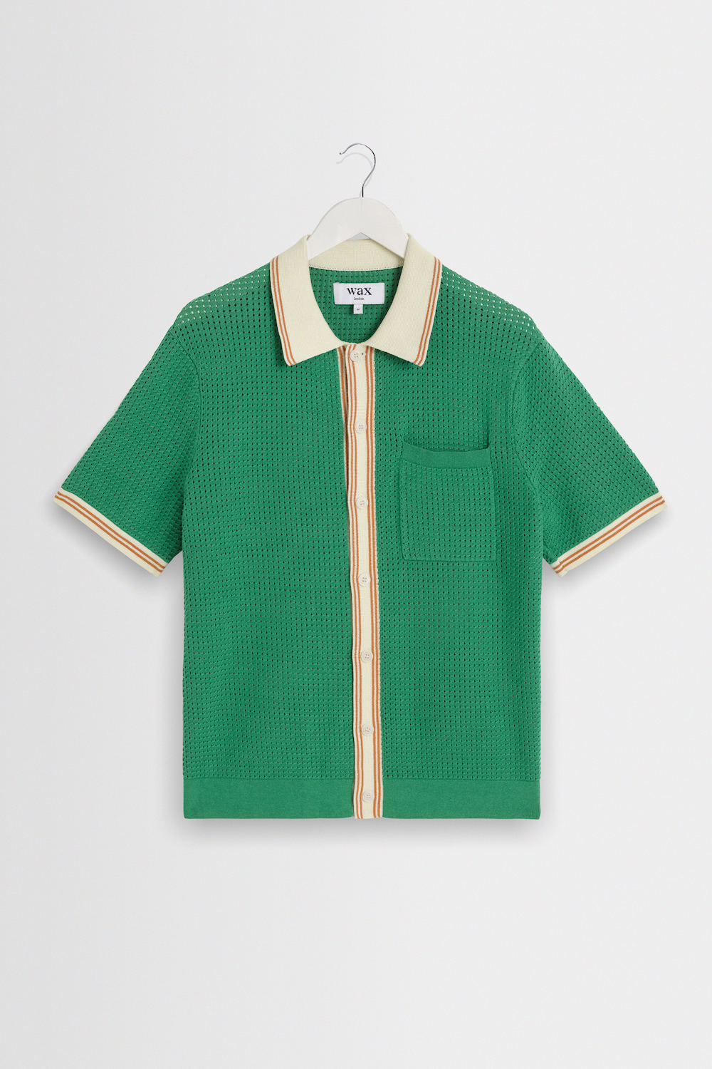 Wax London polo Pointelle vert