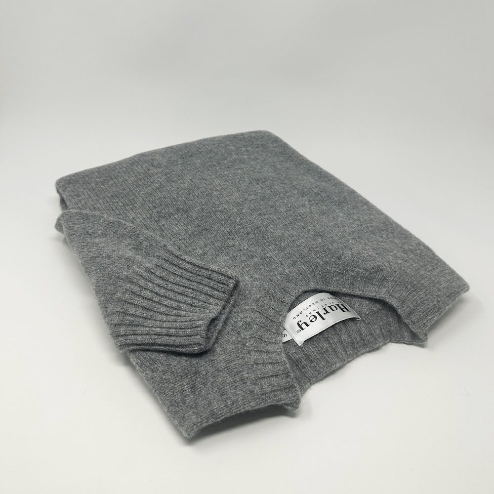 Harley of Scotland col rond homme en Flannel Grey