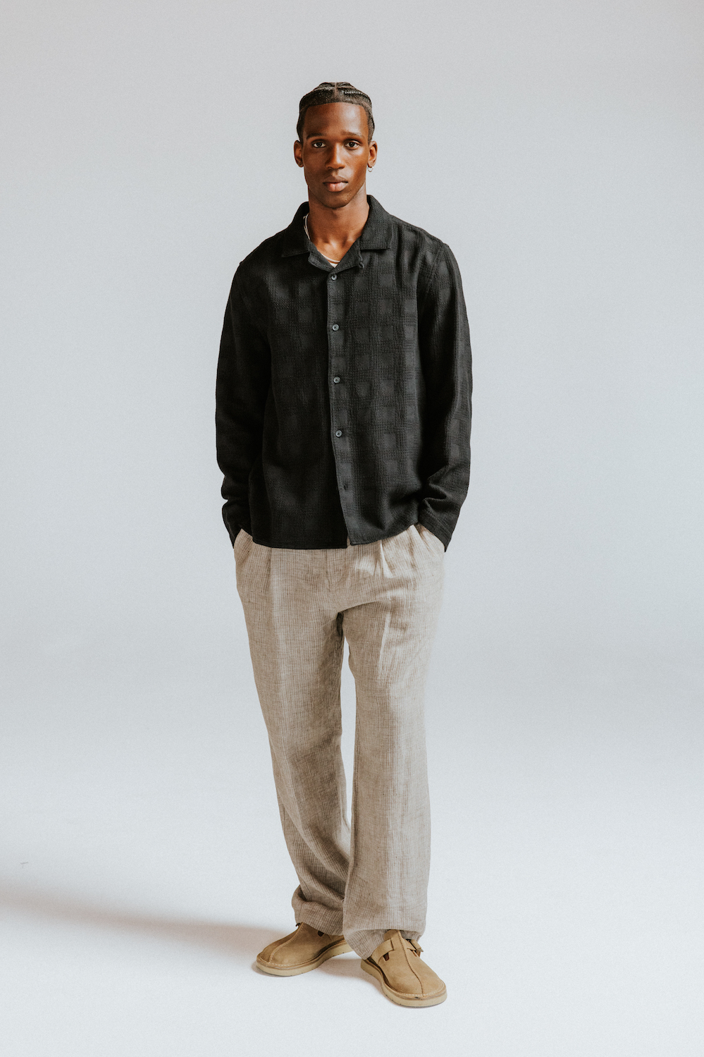Wax London chemise Corey noire
