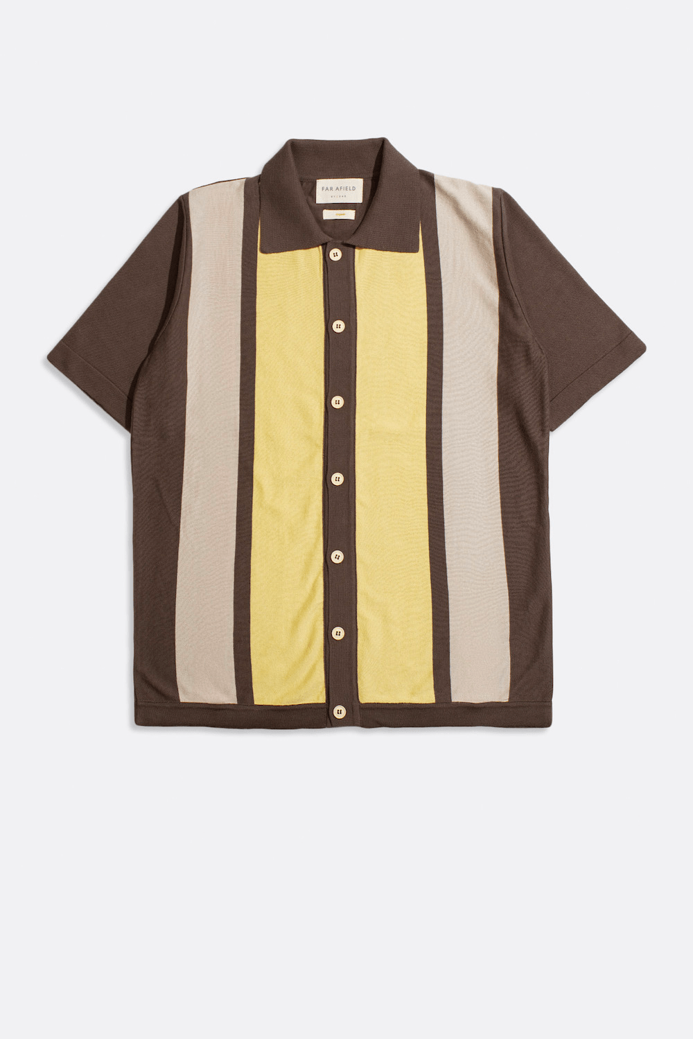 Far Afield – chemise Velzy marron et jaune