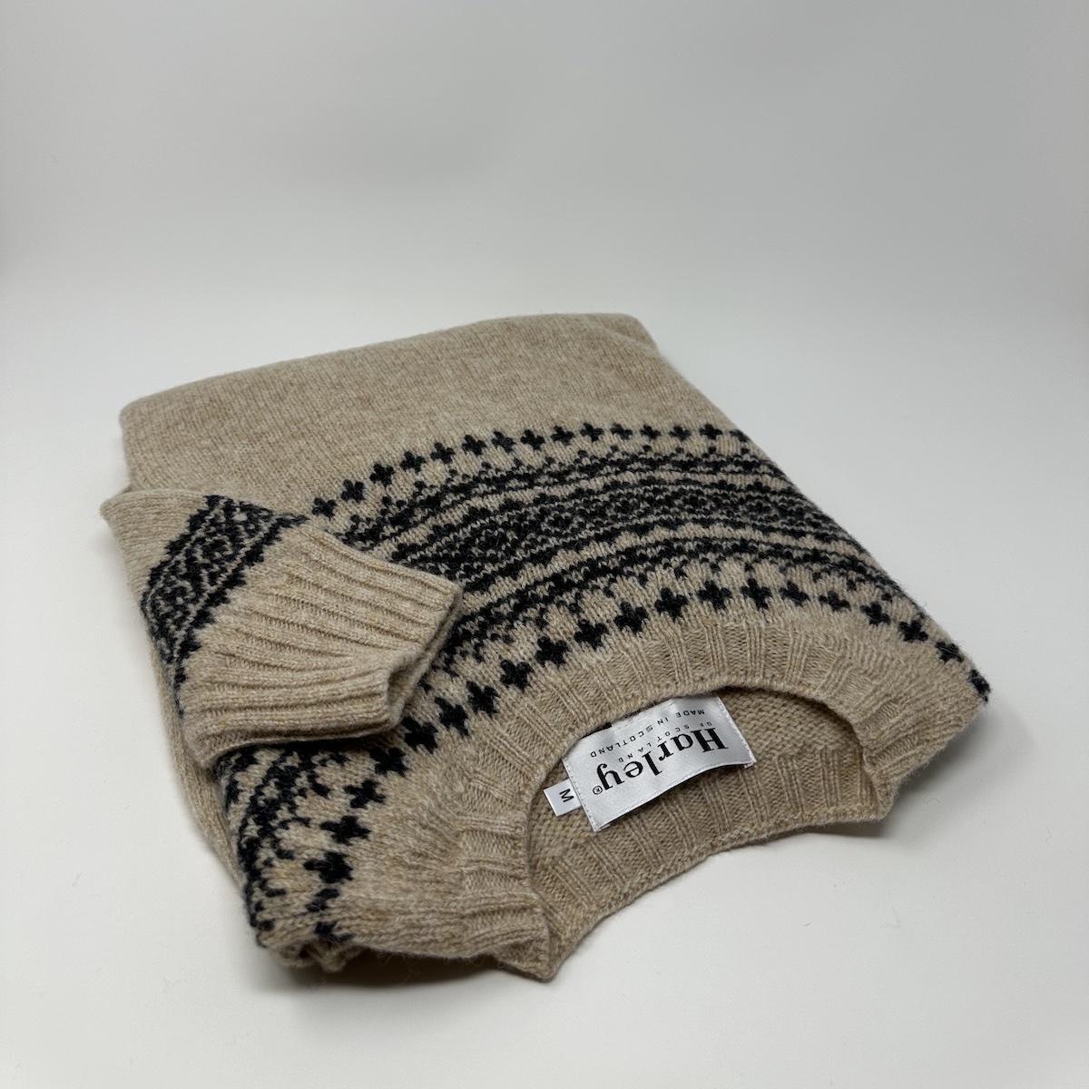 Harley of Scotland pull homme Fair Isle Tusk