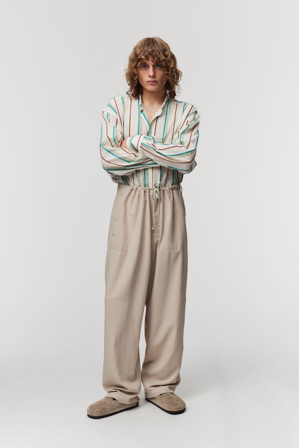 ADNYM pantalon HIRO en ciment