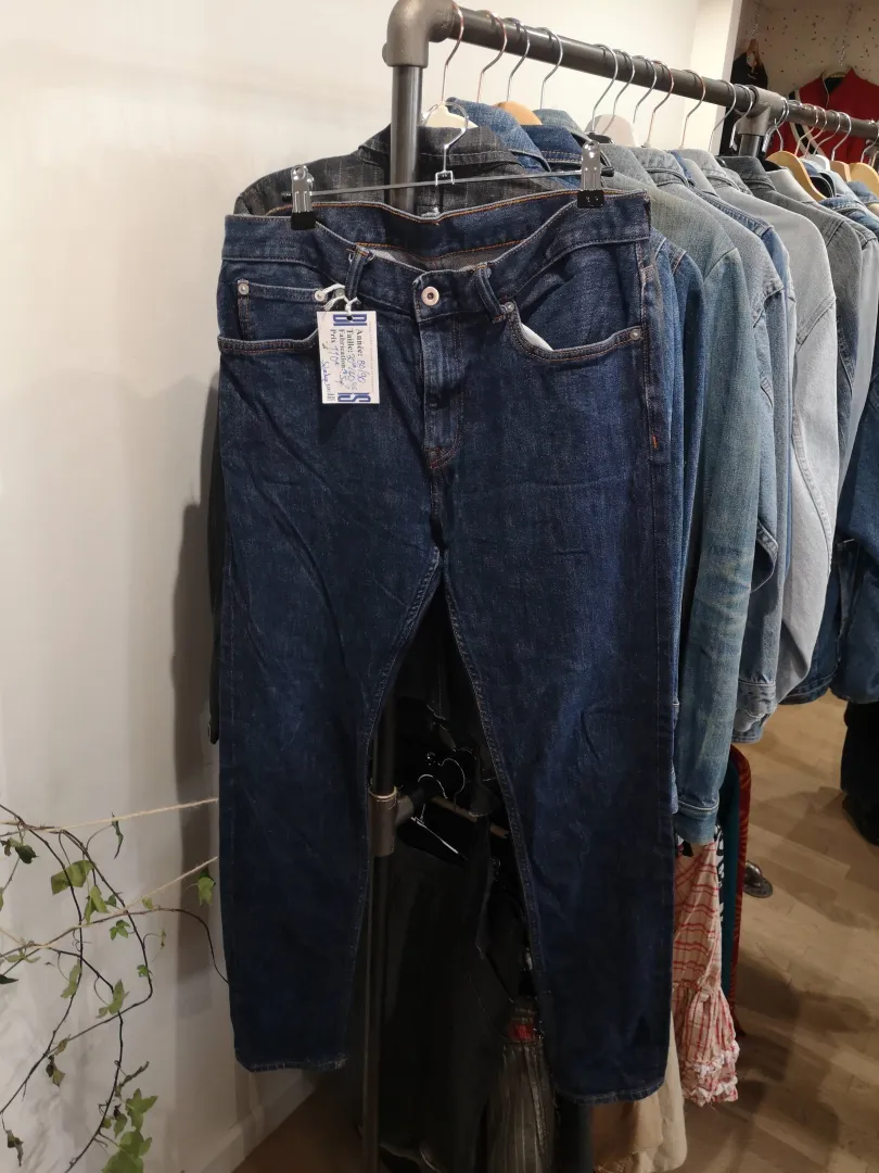 Jean droit bleu vintage