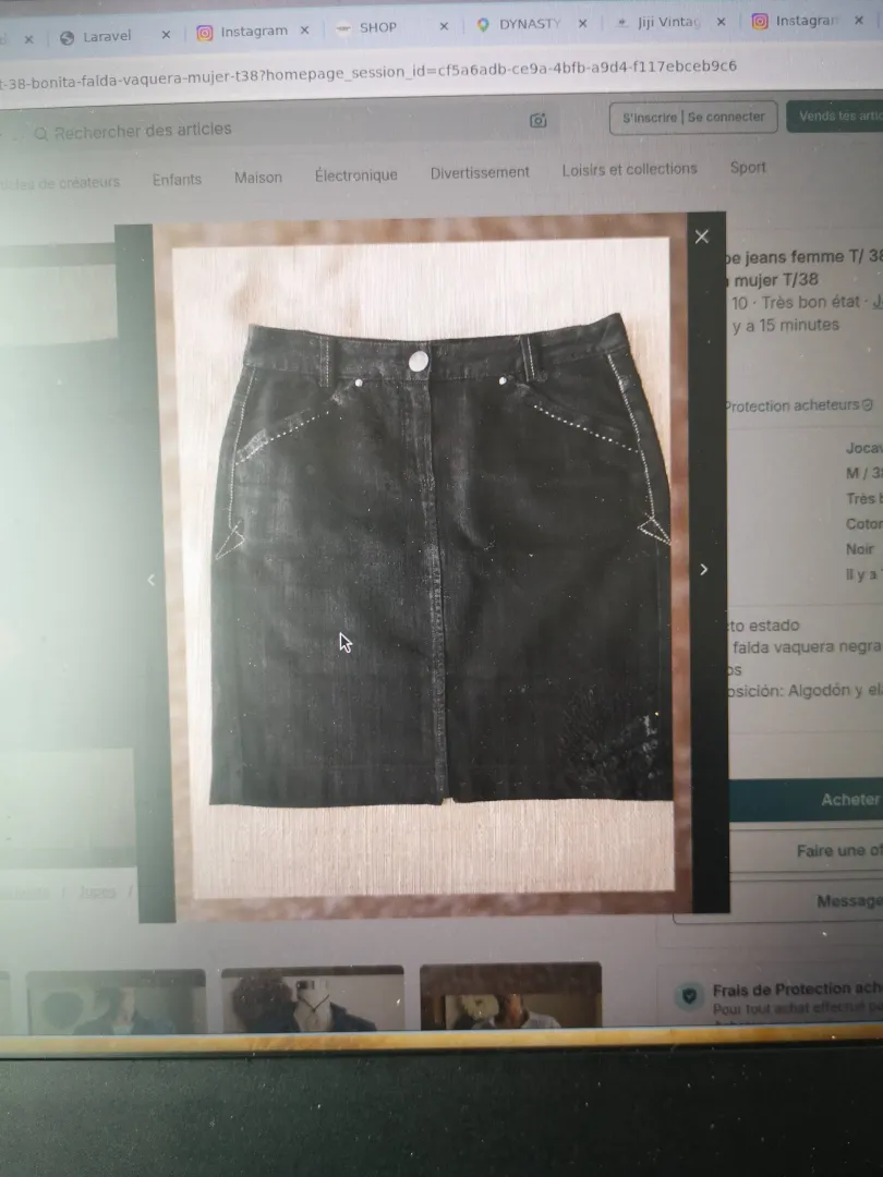 Jupe en jean noire Jocavi