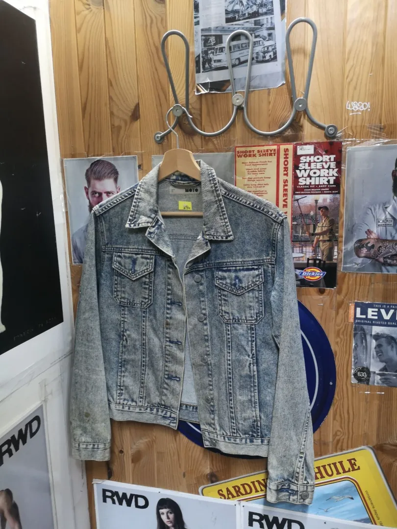 Veste en jean MOTO bleue